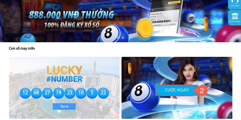 Mua xổ số miền Bắc trực tuyến phút mốt tại nhà cái FUN88 